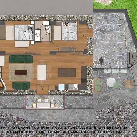 αρχοντικό γιούλη Appartement Miléai